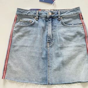 NWT Sundry Denim Side Stripe Skirt